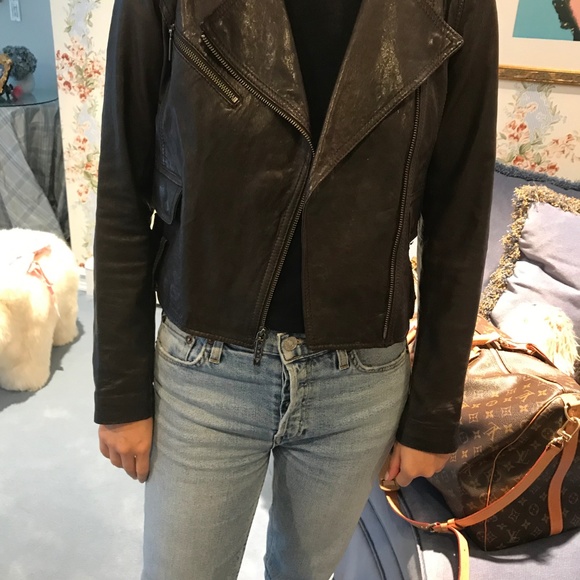 Vince leather Moto jacket - Picture 1 of 6